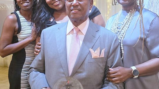 Celebrates receiving the Gladiator Advocate Lifetime Achievement Award