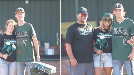 Tushka Baseball Honors Two Seniors