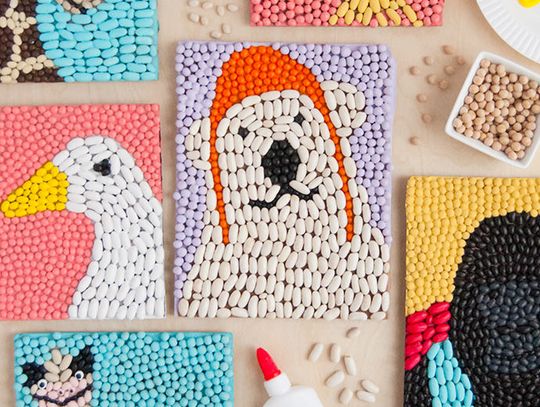 Bean Art Craft Class at Atoka County Library