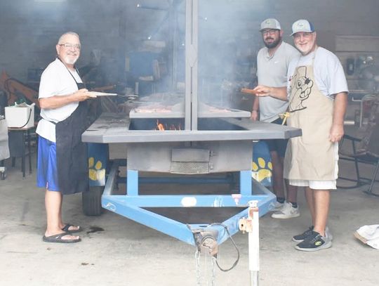 Cooking burgers for History Alive Day