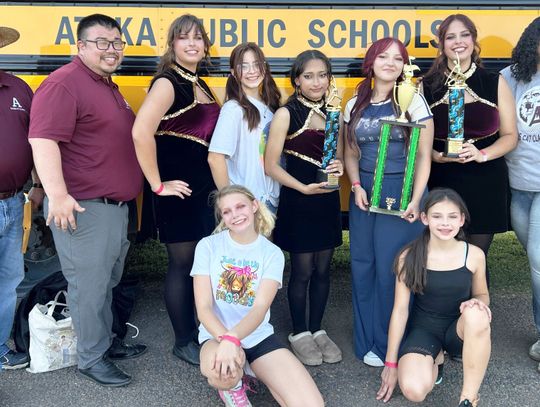 Pride of Atoka Color-guard takes 1st Place at Pauls Valley