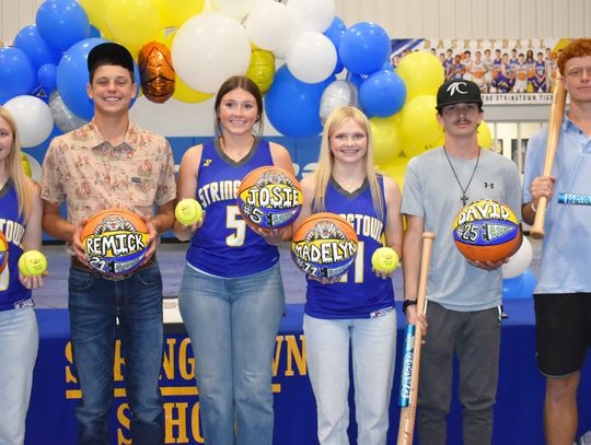 Stringtown student-athletes Stringtown student-athletes
