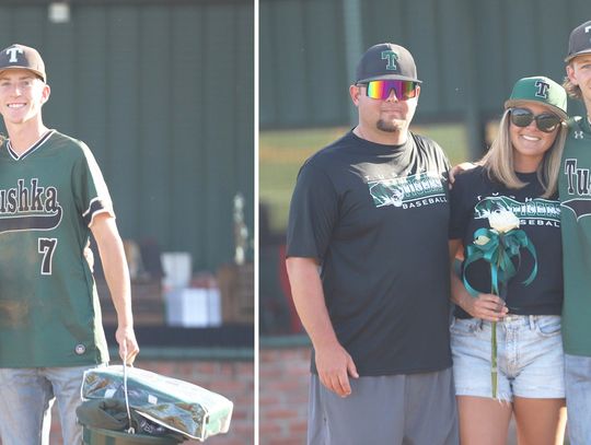 Tushka Baseball Honors Two Seniors