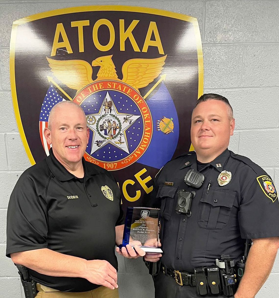 Captain Randall Slawson Named Atoka Police Department’s 2025 Officer of the Year
