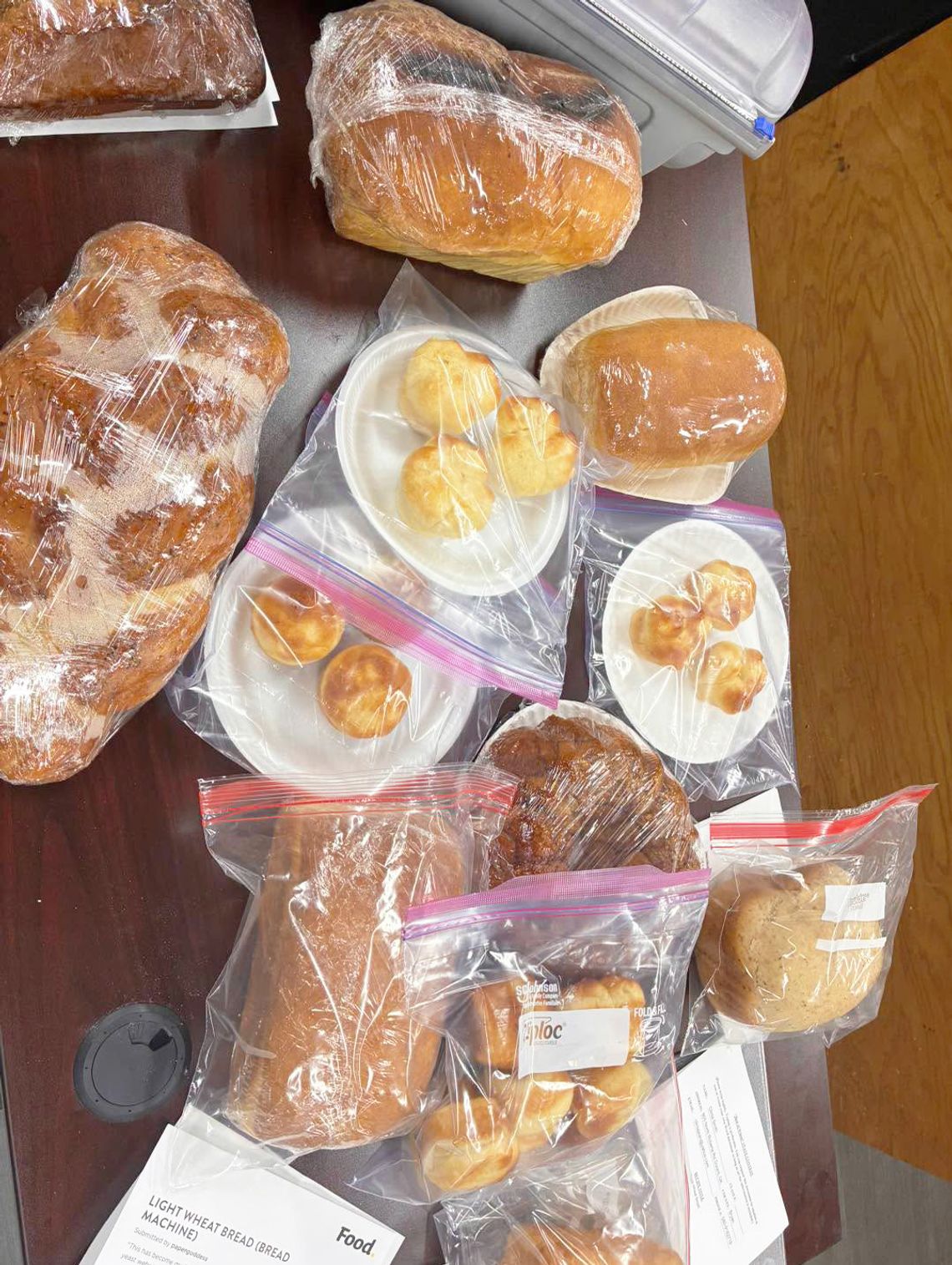 Completed bread projects