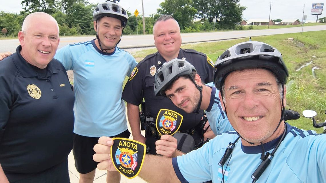 Pedaling to the World Cup: Argentinian cyclists make pit stop in Atoka