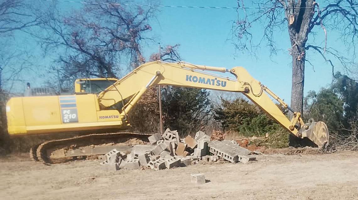The last remnants of the old Harmony School were removed