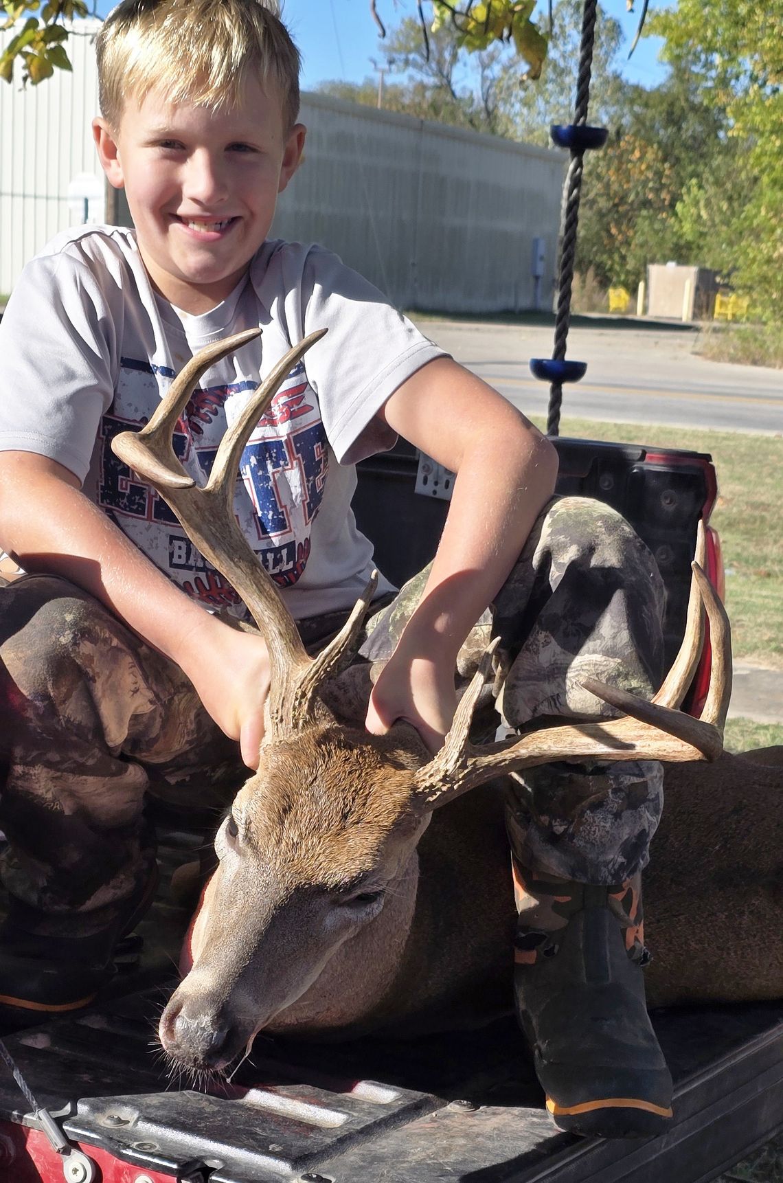 Took down his first deer